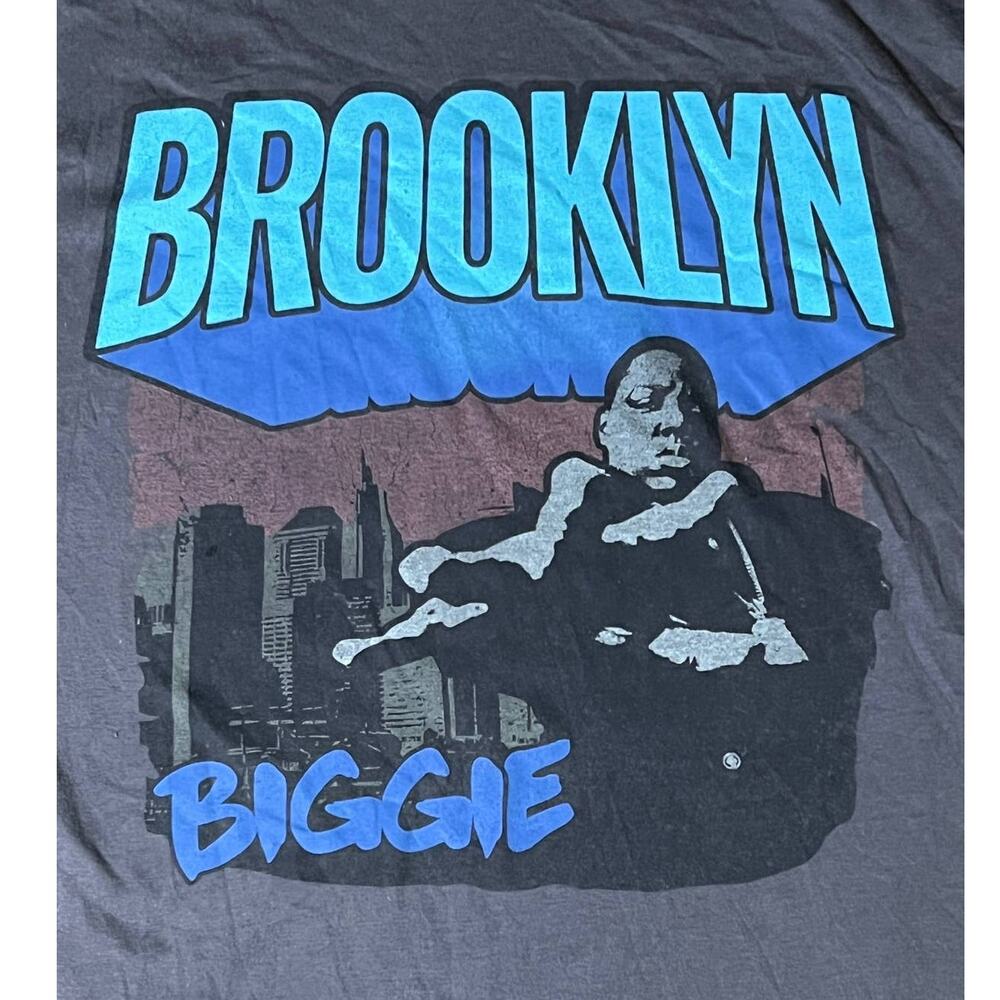 The Notorious B.I.G. Brooklyn & Biggie Rap Graphic Long Sleeve Shirt Purple 2XL